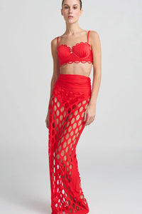 Ondra Long Skirt - Red